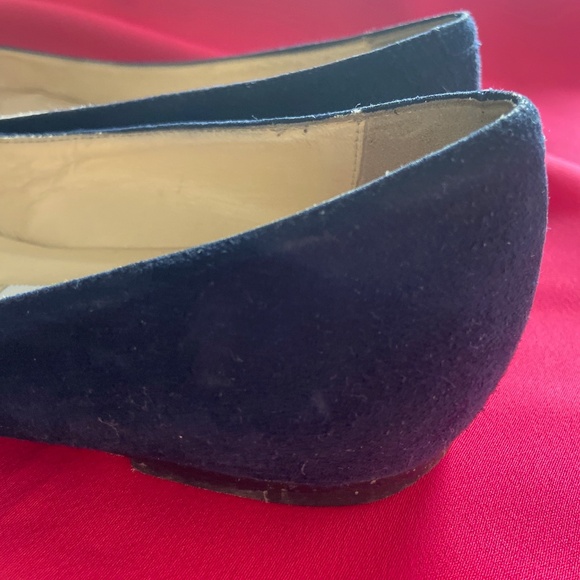 Jimmy Choo Navy Suede ballet flats - Picture 4 of 10